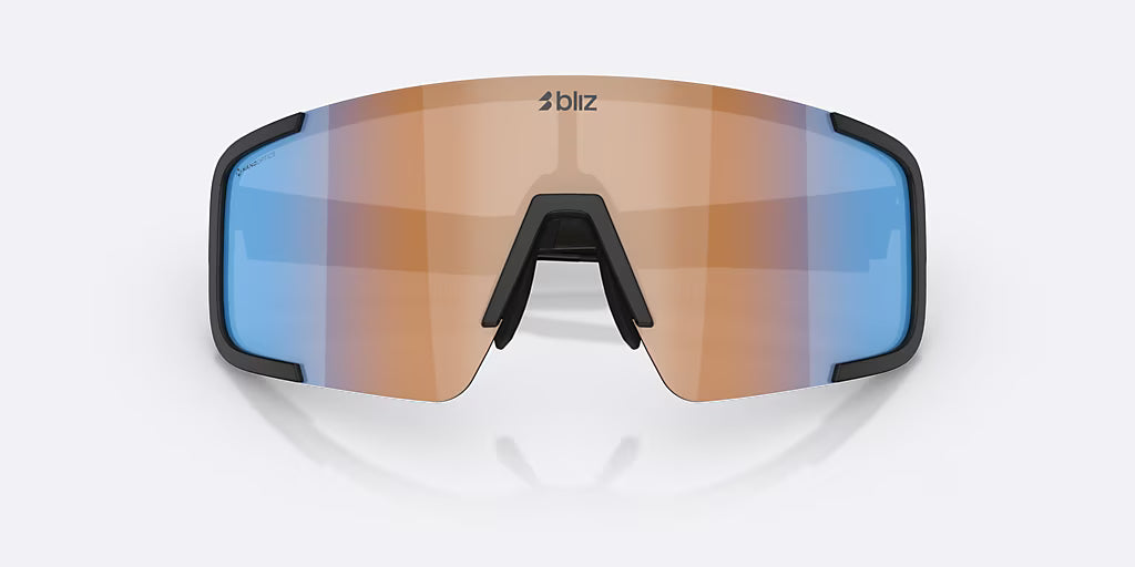 Occhiali BLIZ P003 SMALL Lente nera opaca corallo/arancio blu iridio