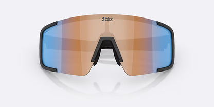 Occhiali BLIZ P003 SMALL Nero Opaco Lente Corallo/Arancione Blu Iridio
