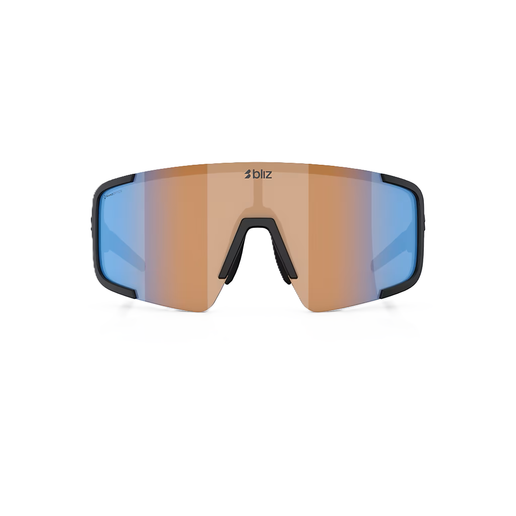Occhiali BLIZ P003 SMALL Lente nera opaca corallo/arancio blu iridio