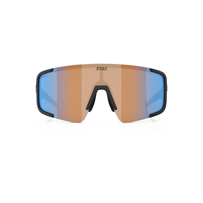 Occhiali BLIZ P003 SMALL Nero Opaco Lente Corallo/Arancione Blu Iridio