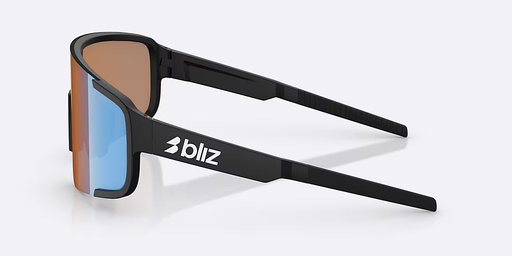 Occhiali BLIZ P003 SMALL Lente nera opaca corallo/arancio blu iridio