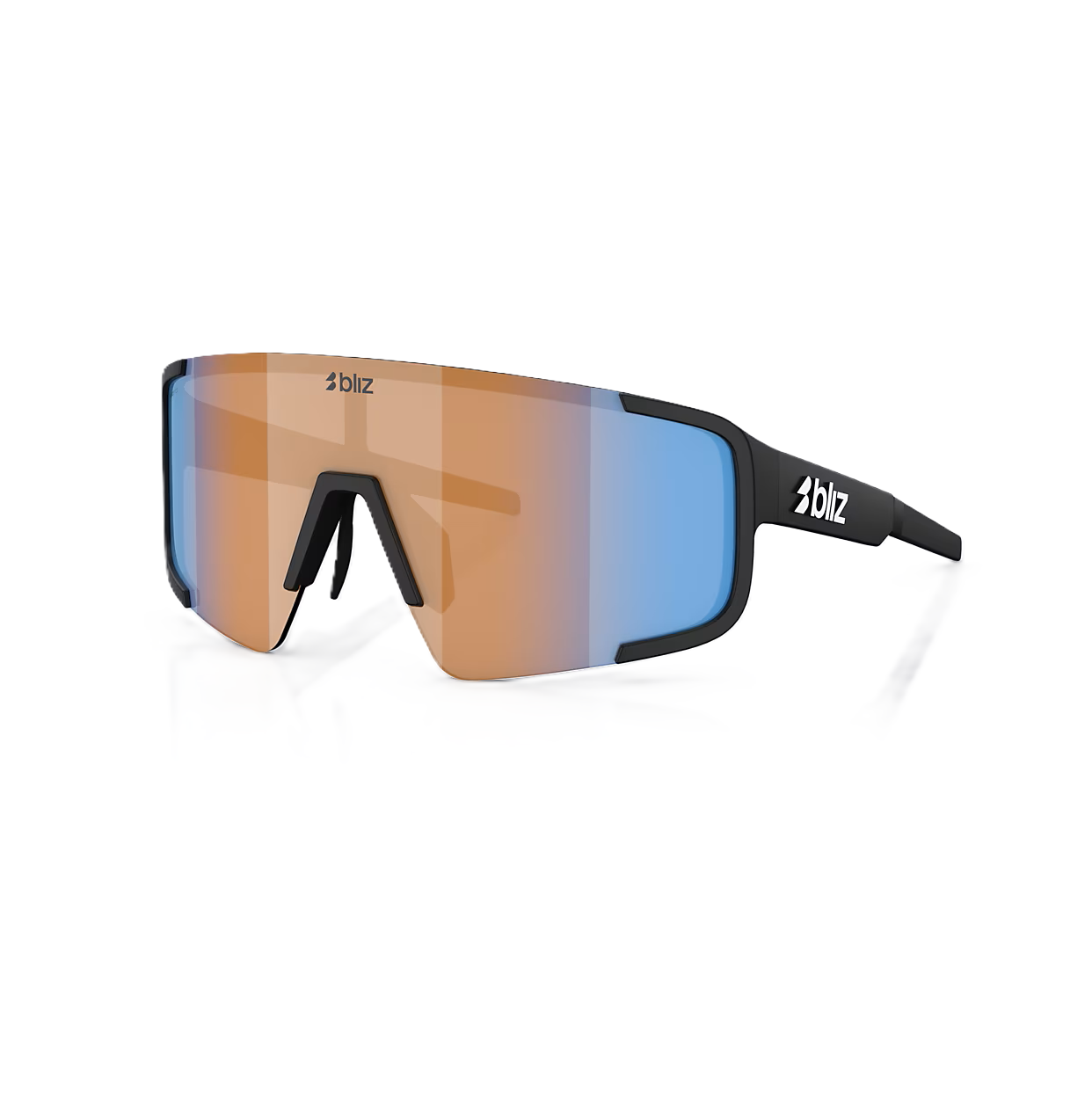 Occhiali BLIZ P003 SMALL Lente nera opaca corallo/arancio blu iridio