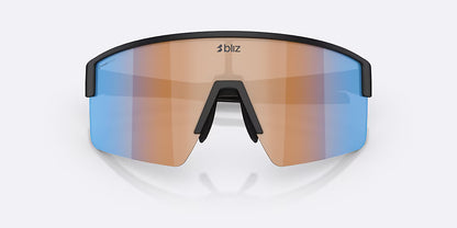 Occhiali BLIZ P004 Nero Opaco Lente Corallo/Arancione Blu Iridio