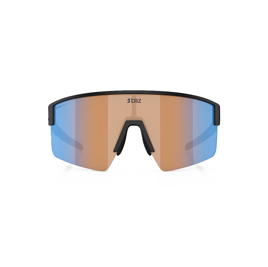 Occhiali BLIZ P004 SMALL Lente nera opaca corallo/arancio blu iridio