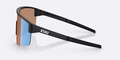 Occhiali BLIZ P004 Nero Opaco Lente Corallo/Arancione Blu Iridio