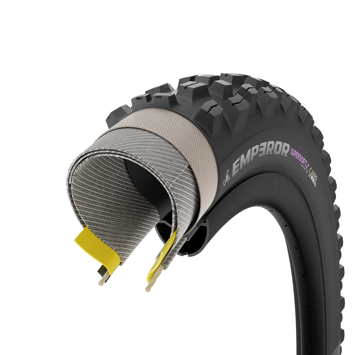 Pneumatico PIRELLI SCORPION EMPEROR 29x2.40 Soft HardWall Tubeless Ready pieghevole nero/giallo Team Edition