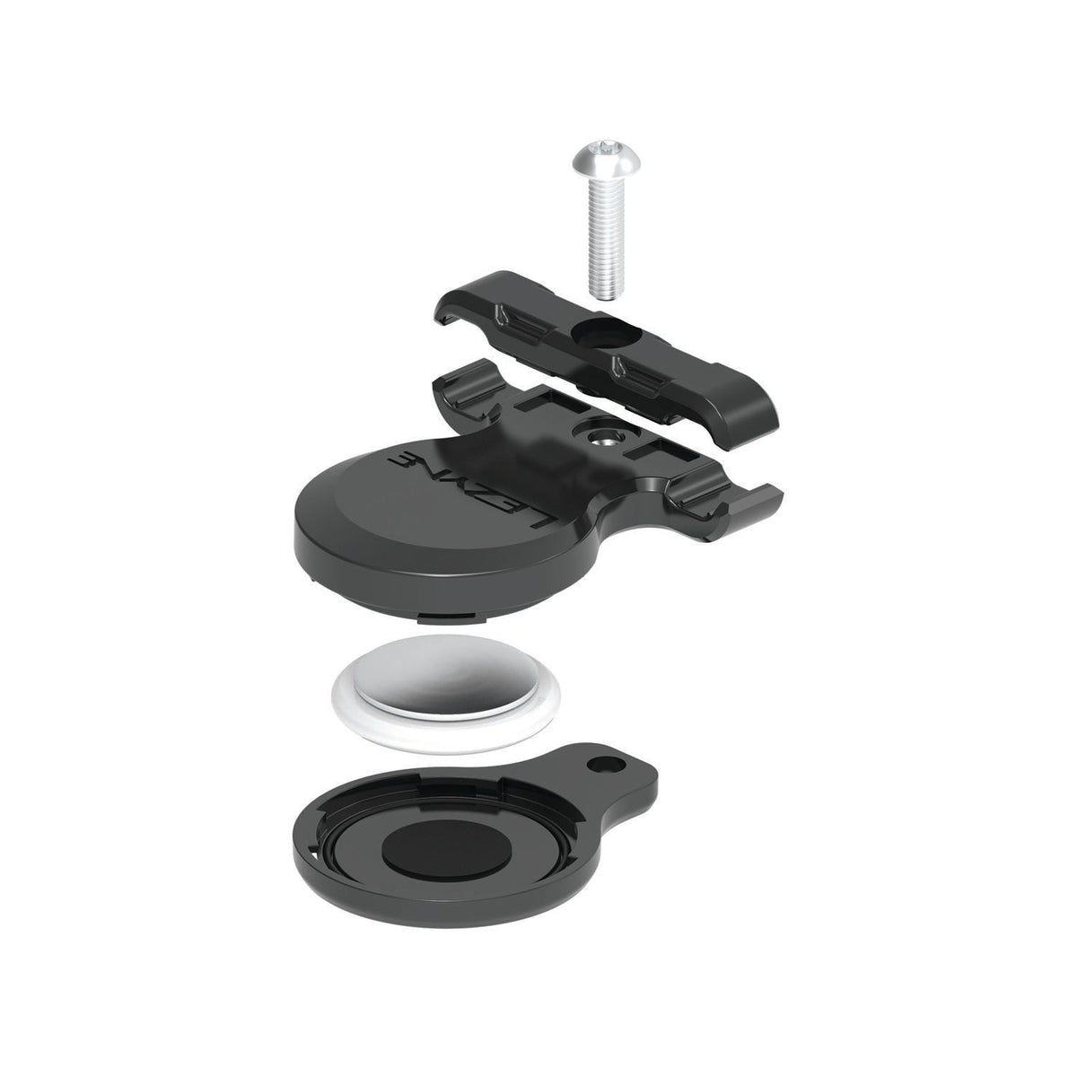 Supporto antifurto LEZYNE MATRIX SADDLE TAGGER nero (per AirTag)