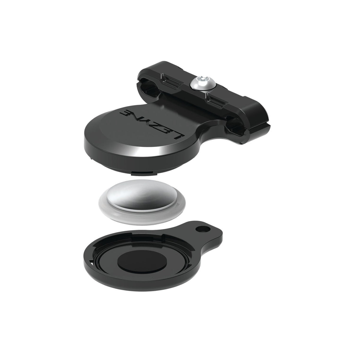 Supporto antifurto LEZYNE MATRIX SADDLE TAGGER nero (per AirTag)
