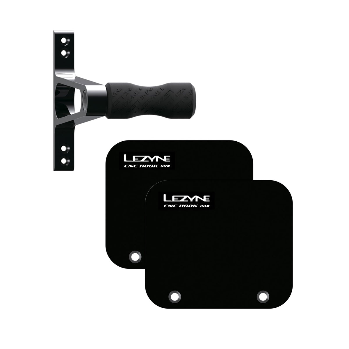 Gancio portabici da parete LEZYNE in alluminio CNC nero