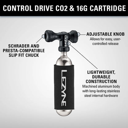 Erogatore di CO2 LEZYNE CONTROL DRIVE CO2 argento