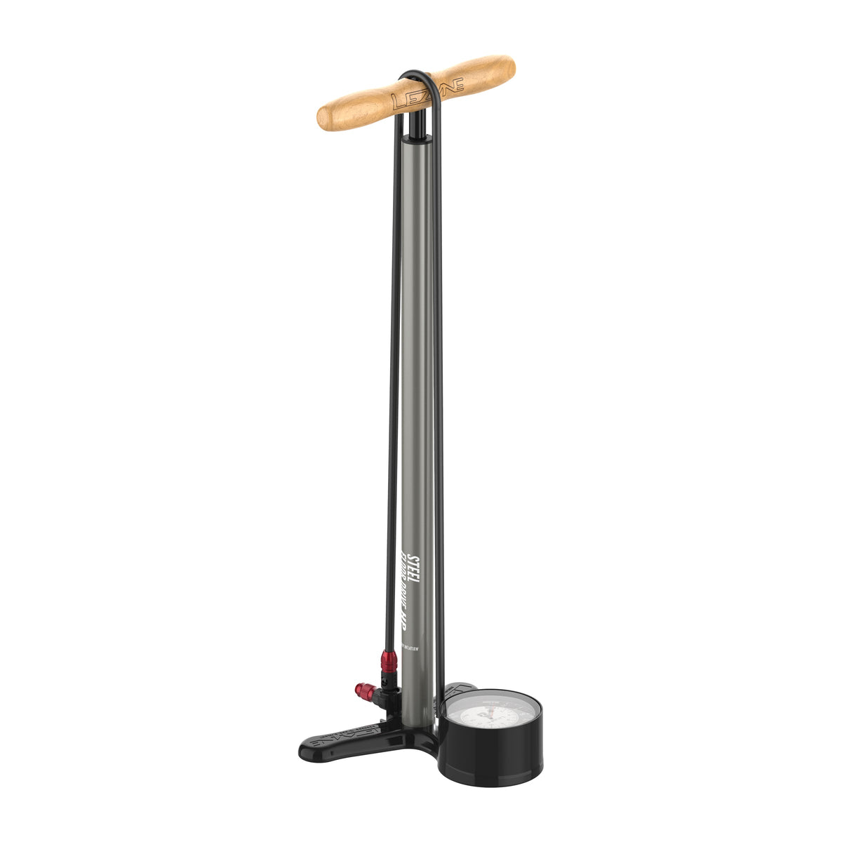 Pompa da pavimento LEZYNE STEEL FLOOR DRIVE 3.5 grigia