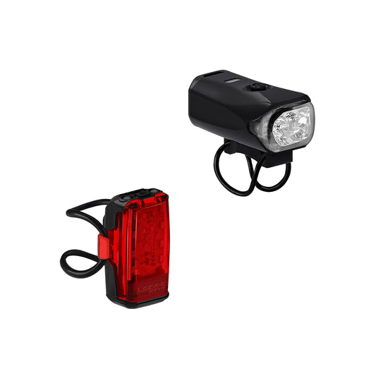 Kit di luci LEZYNE KTV DRIVE 300+ anteriore e KTV+ DRIVE posteriore, nere