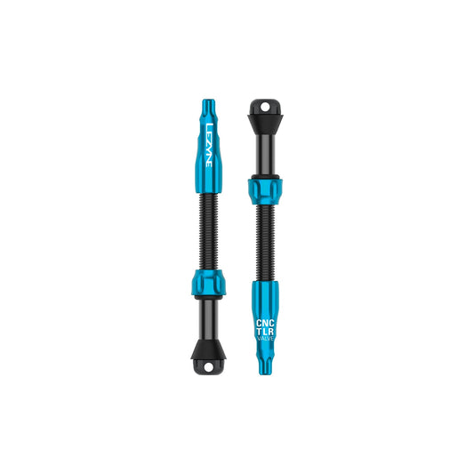 Set di 2 valvole tubeless LEZYNE CNC PRO 60 mm blu