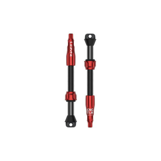 Set di 2 valvole tubeless LEZYNE CNC PRO 60 mm rosso