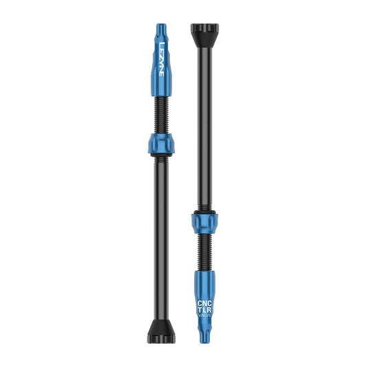 Set di 2 valvole tubeless LEZYNE CNC 80 mm blu