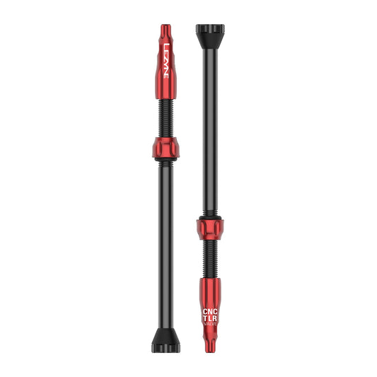 Set di 2 valvole tubeless LEZYNE CNC 80 mm rosso