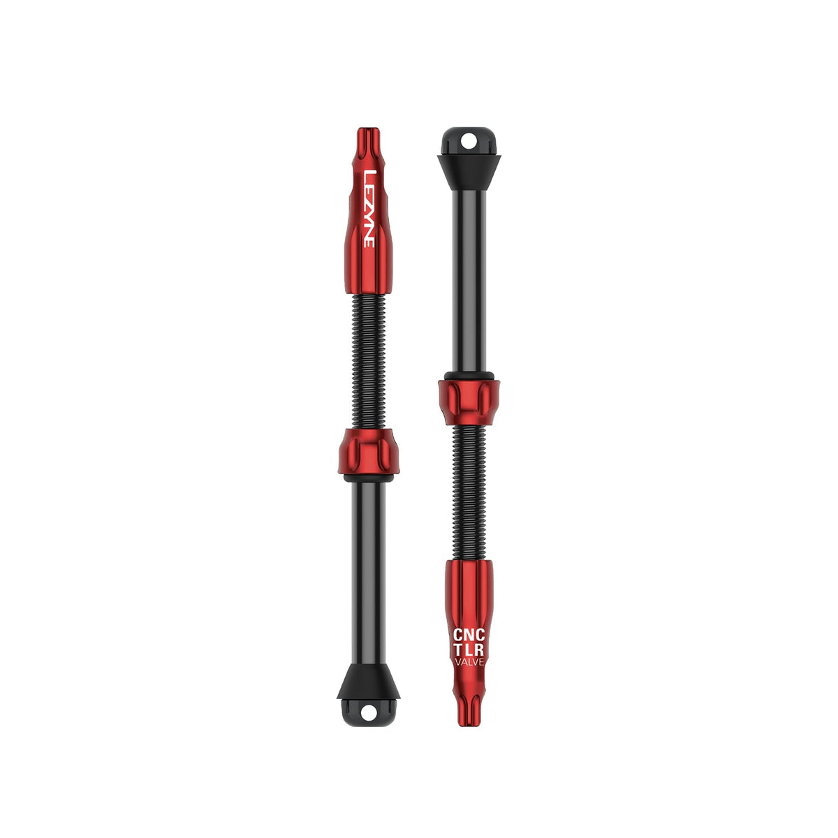Set di 2 valvole tubeless LEZYNE CNC PRO 80 mm rosse