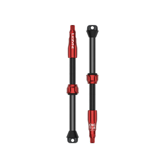 Set di 2 valvole tubeless LEZYNE CNC PRO 80 mm rosse