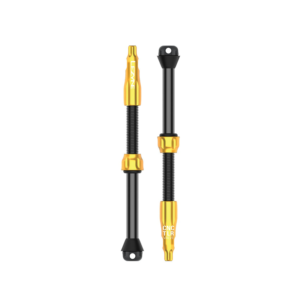 Set di 2 valvole tubeless LEZYNE CNC PRO 80 mm dorate