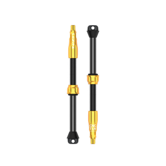 Set di 2 valvole tubeless LEZYNE CNC PRO 80 mm dorate