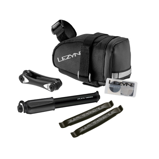 Borsa sottosella LEZYNE Caddy M nera con pompa a mano Sport Drive HP