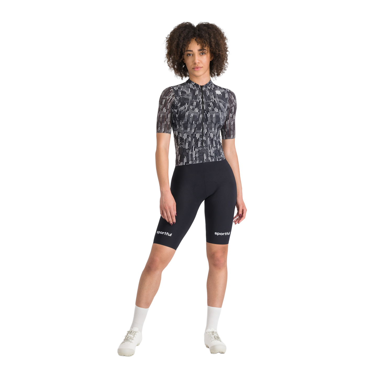 SPORTFUL G-SUIT donna a maniche corte nero/bianco