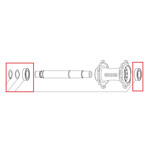 Cuscinetti mozzo posteriore 17×28×7mm.ENVE INNERDRIVE