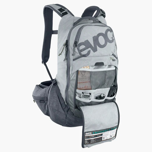 Zaino con protezione dorsale EVOC TRAIL PRO 16L Grigio