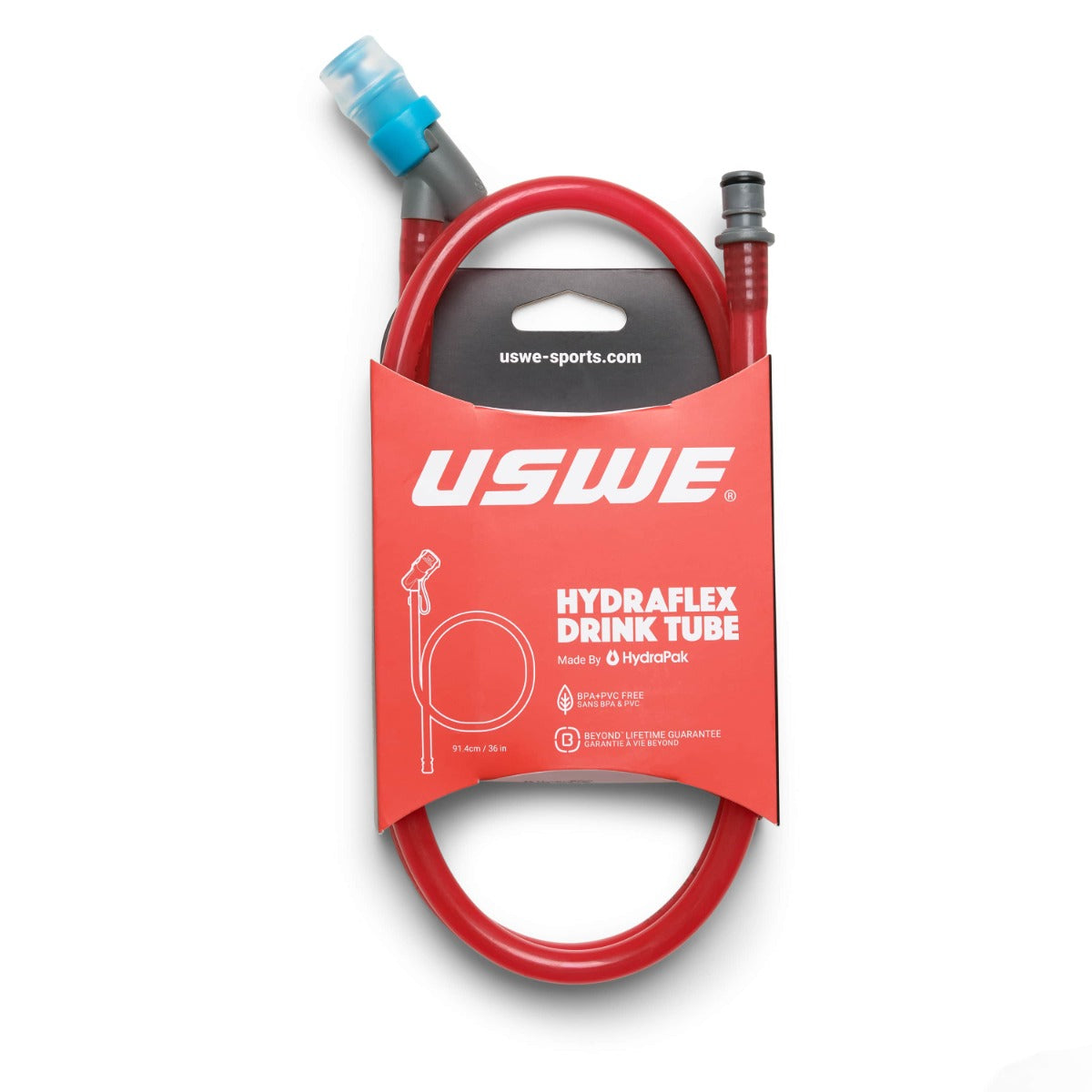 USWE HYDRAFLEX Kit valvola e tubo flessibile per acqua rosso