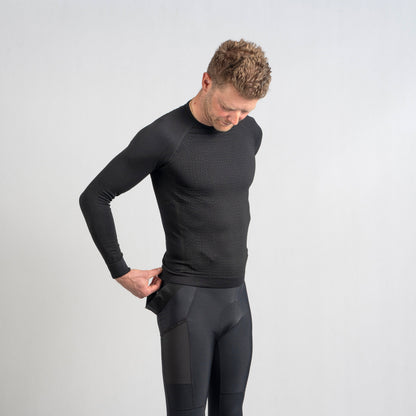 Maglia intima a maniche lunghe GRIPGRAB PACR WINTER SEAMLESS nera