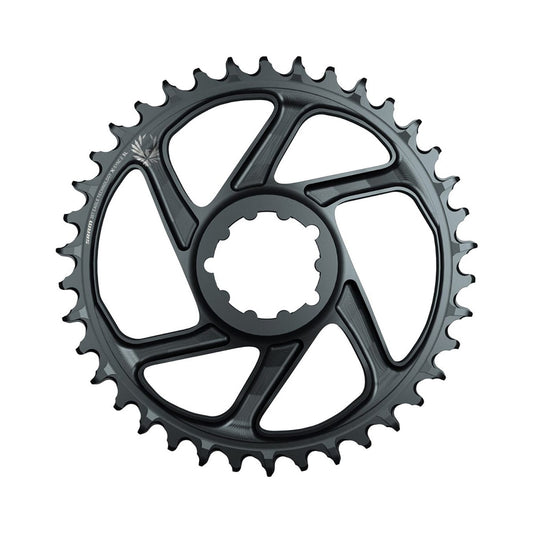 Corona monocorona SRAM EAGLE X-SYNC 2 BOOST 11/12 velocità Boost ad attacco diretto, offset 3 mm — vista della corona su sfondo bianco