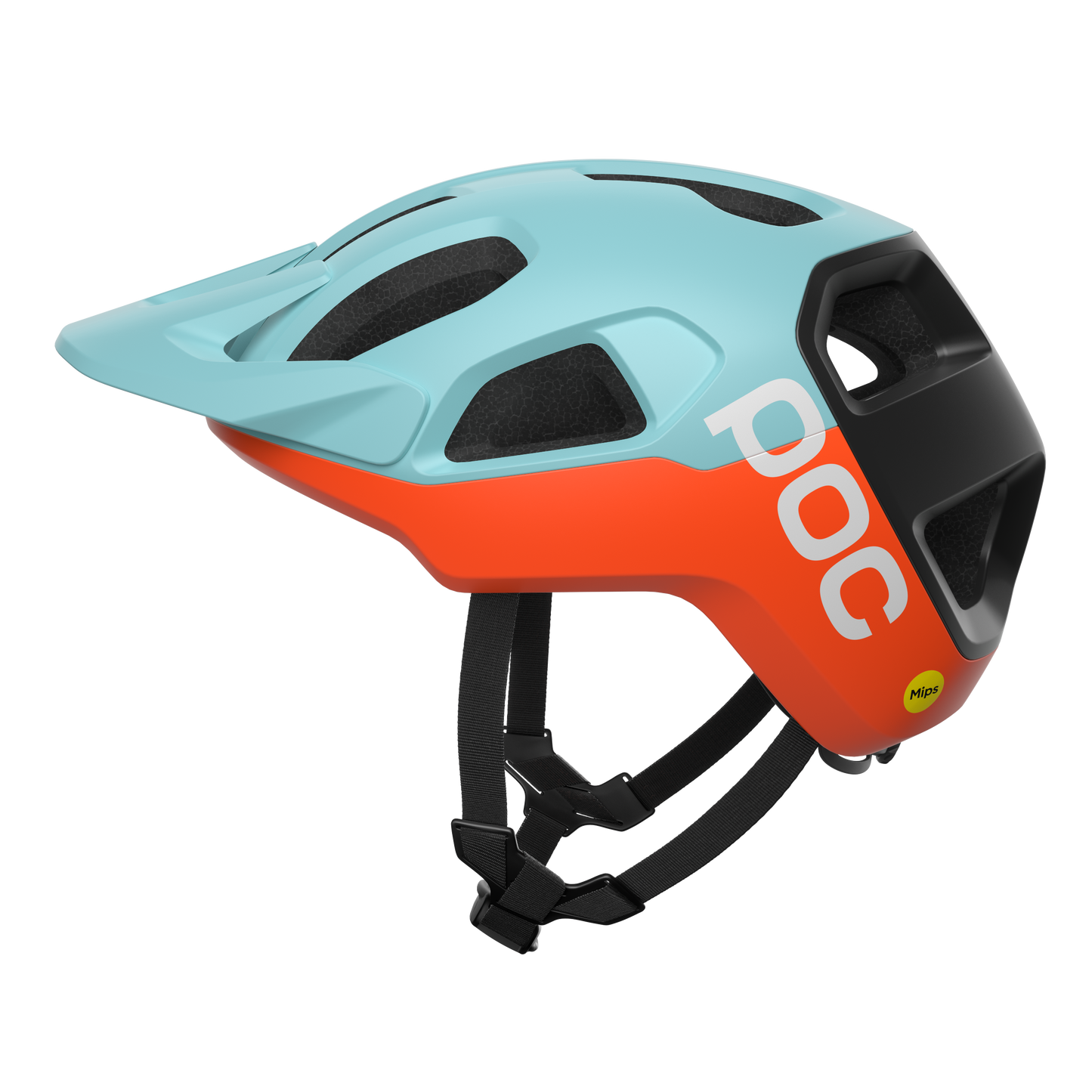 POC CULARIS Casco MTB Blu/Arancione Opaco