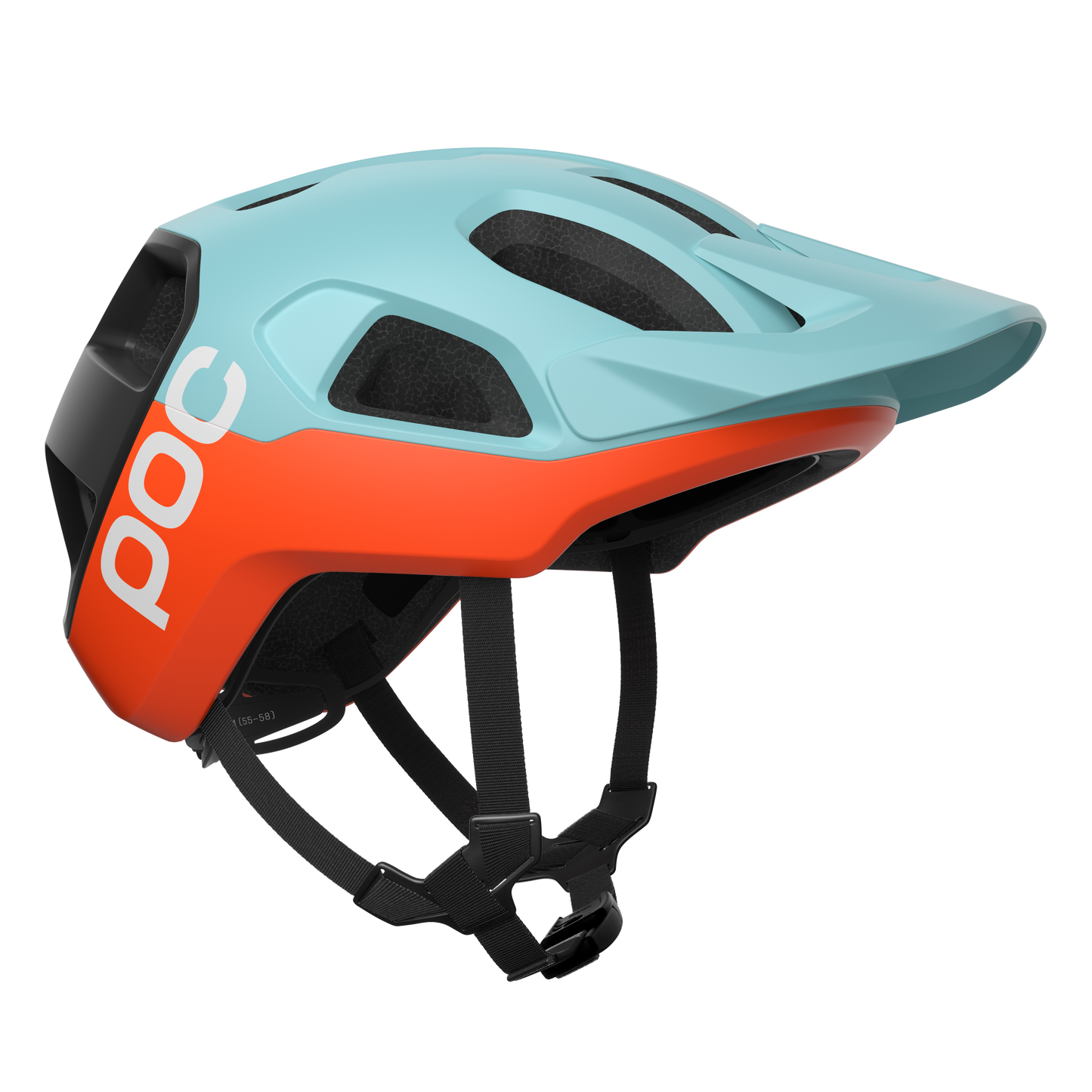 POC CULARIS Casco MTB Blu/Arancione Opaco