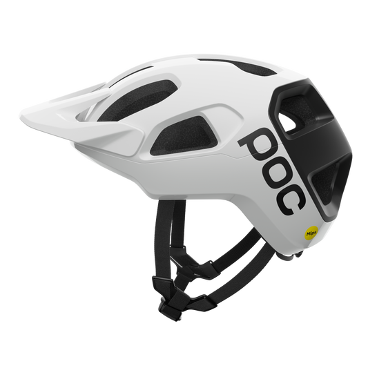 POC CULARIS Casco MTB Bianco/Nero Logo Opaco