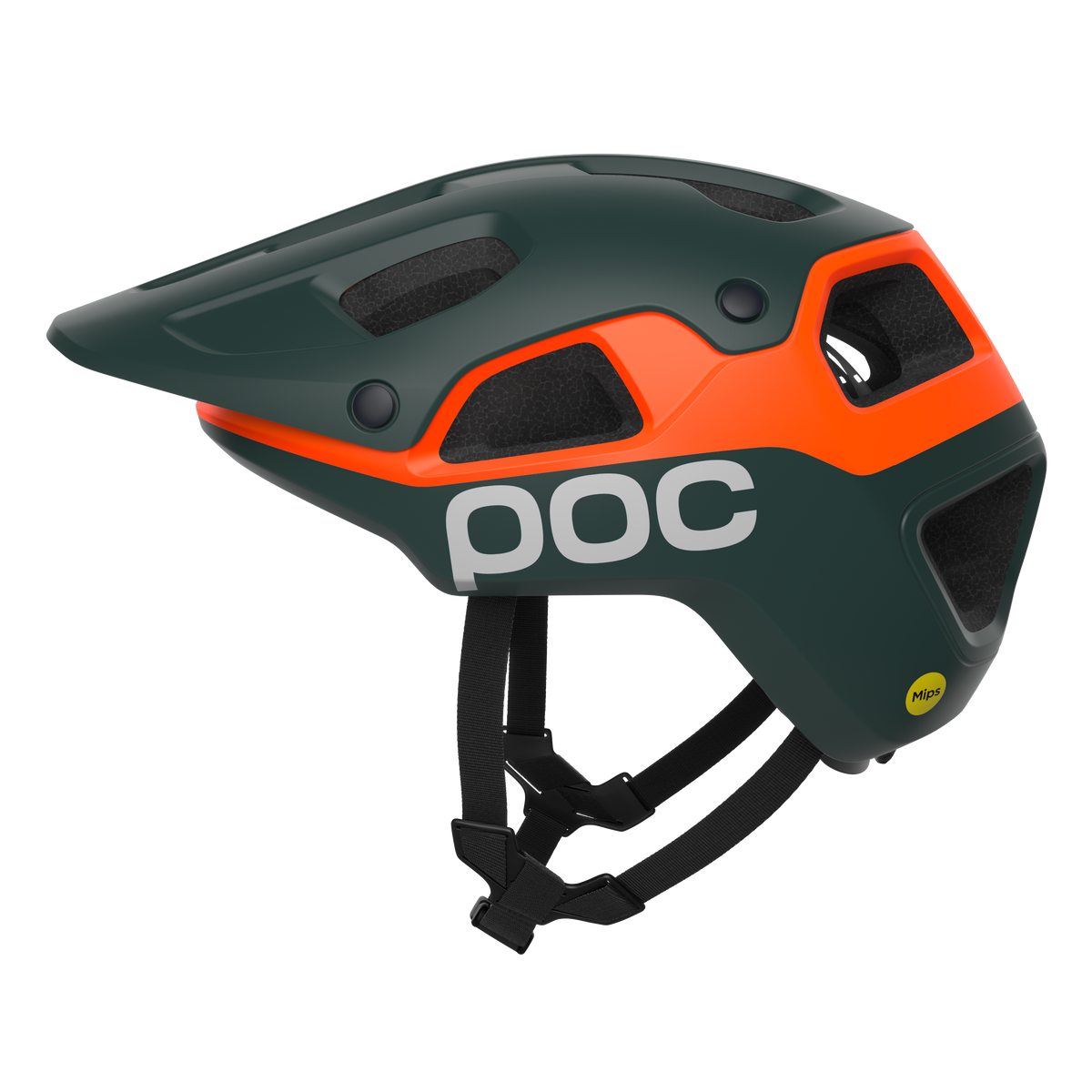 Casco MTB POC CULARIS PURE Verde Opaco/Arancione Opaco