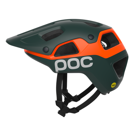Casco MTB POC CULARIS PURE Verde Opaco/Arancione Opaco