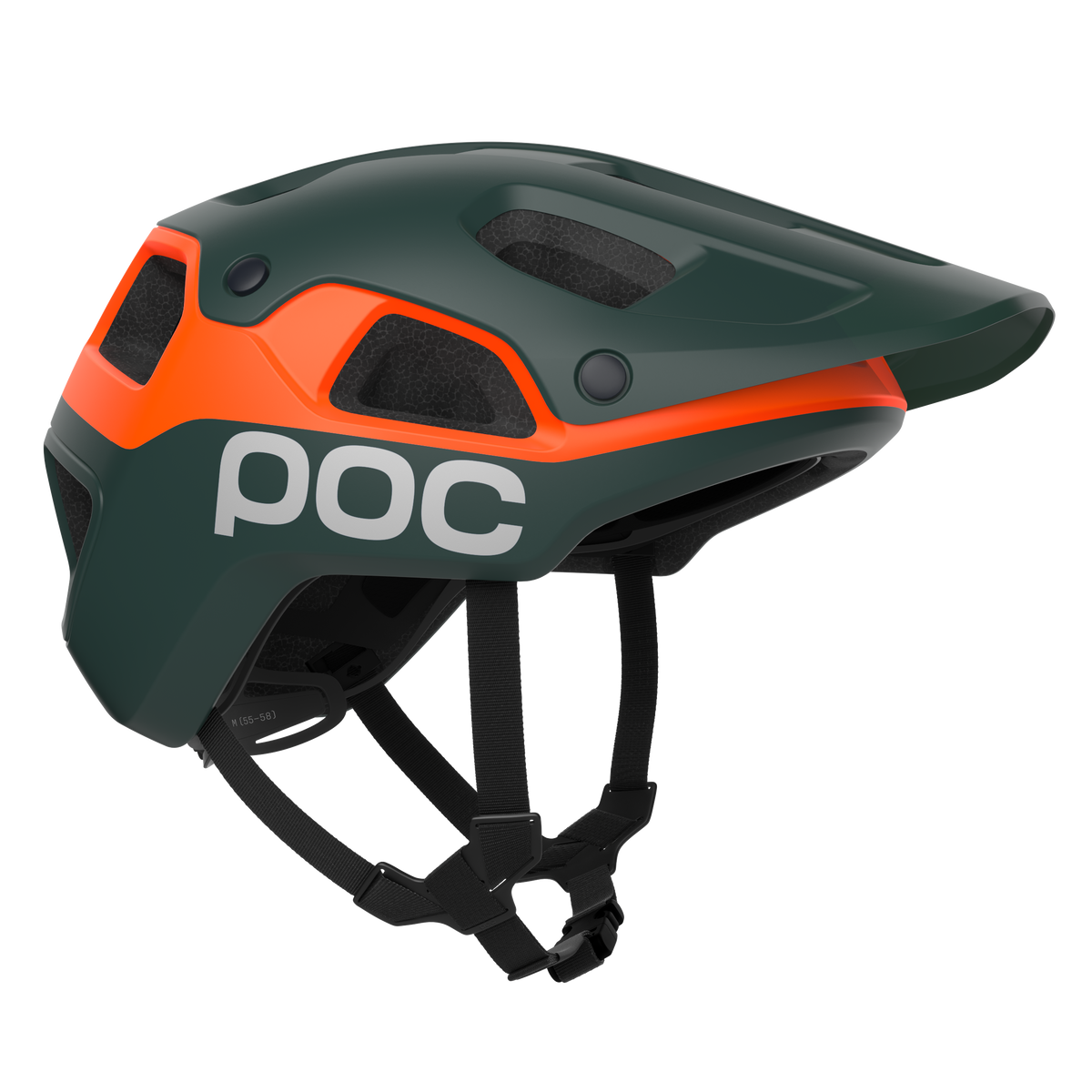 Casco MTB POC CULARIS PURE Verde Opaco/Arancione Opaco