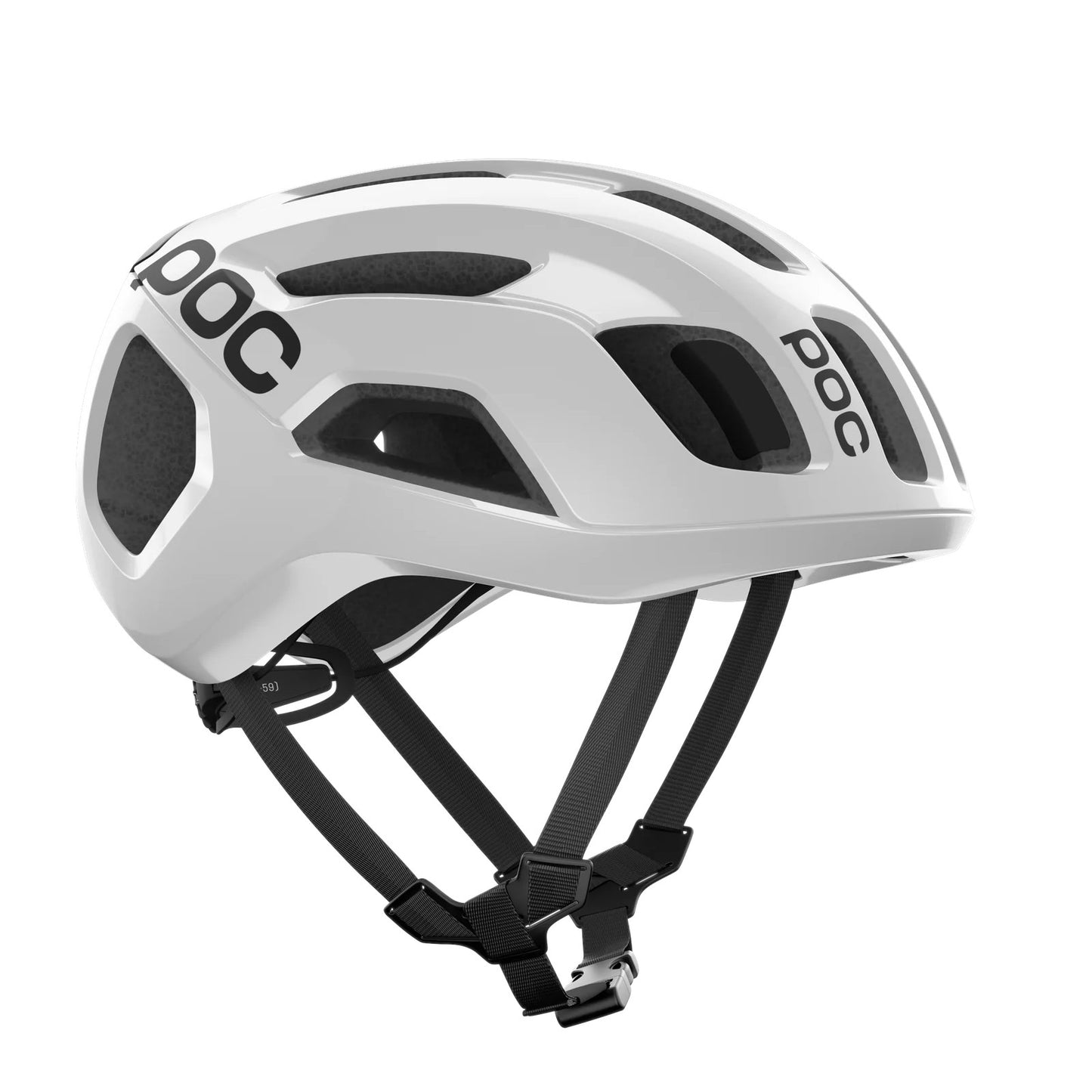 POC VENTRAL AIR MIPS LOGO Casco da strada Bianco/Nero Opaco