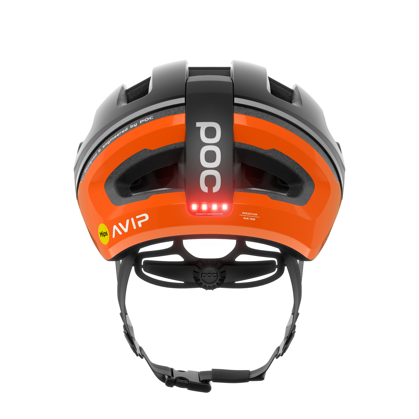 POC OMNE BEACON MIPS Casco da strada Arancione Nero/AVIP Fluorescente