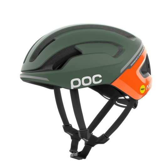 POC OMNE BEACON MIPS Casco da strada Khaki/Arancione Fluorescente AVIP