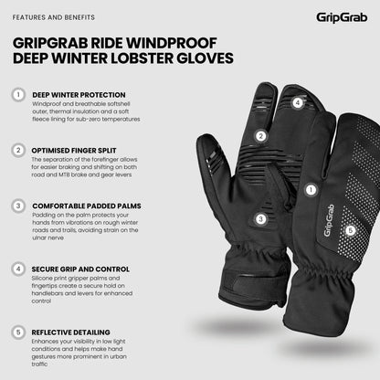 Guanti GRIPGRAB DEEP WINTER LOBSTER Giallo