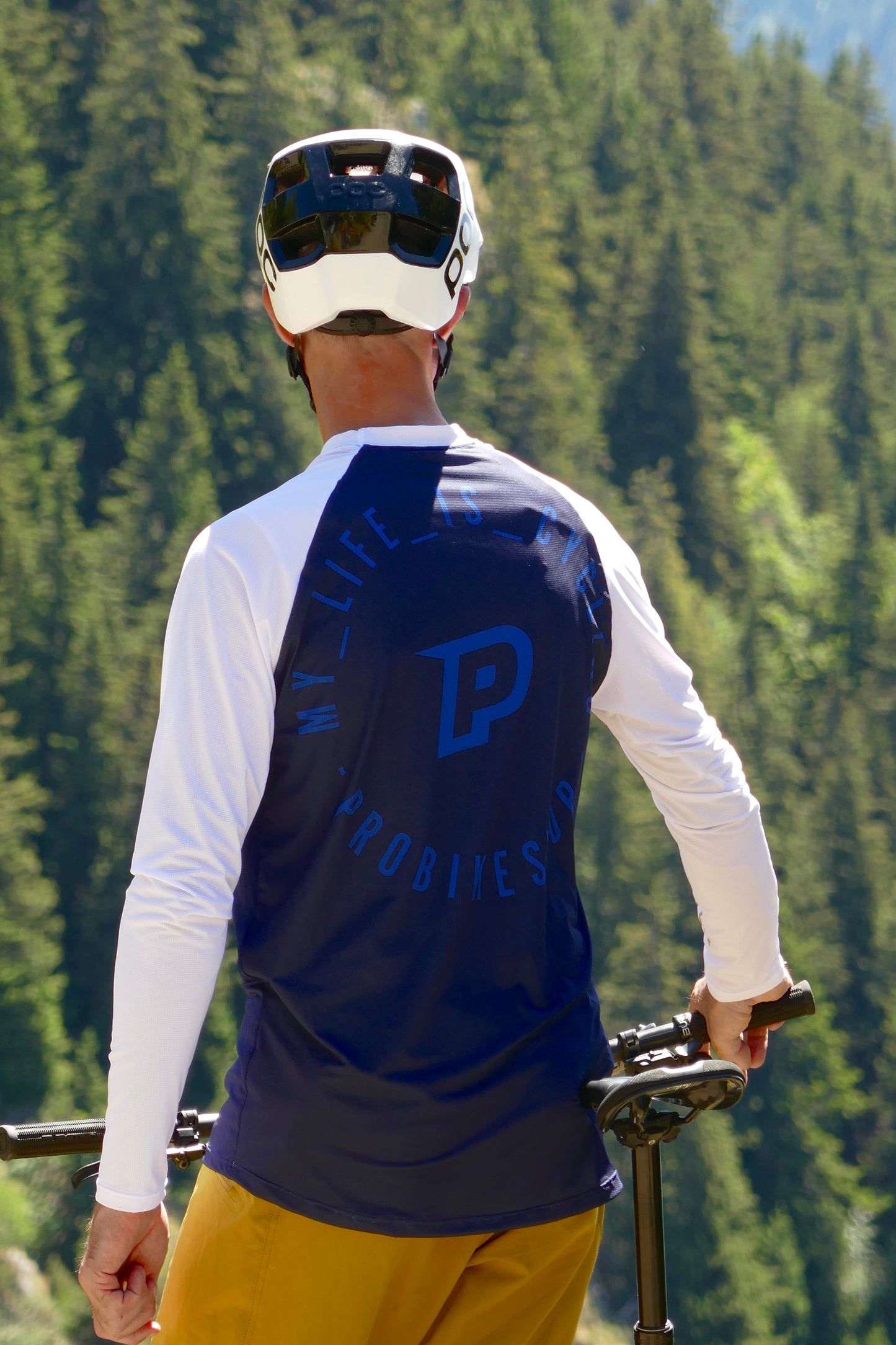 PROBIKESHOP Maglia a manica lunga FREERIDE Navy/Bianco