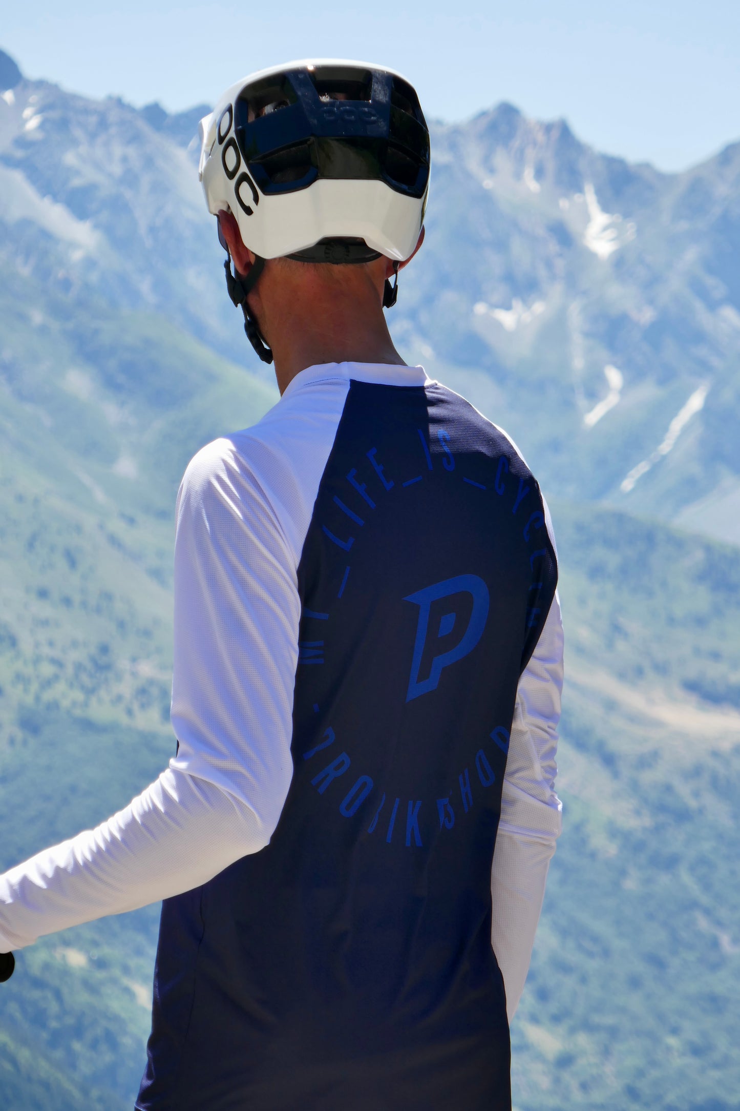 PROBIKESHOP Maglia a manica lunga FREERIDE Navy/Bianco