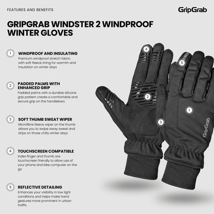 Guanti GRIPGRAB WINDSTER 2 WINDPROOF WINTER Giallo