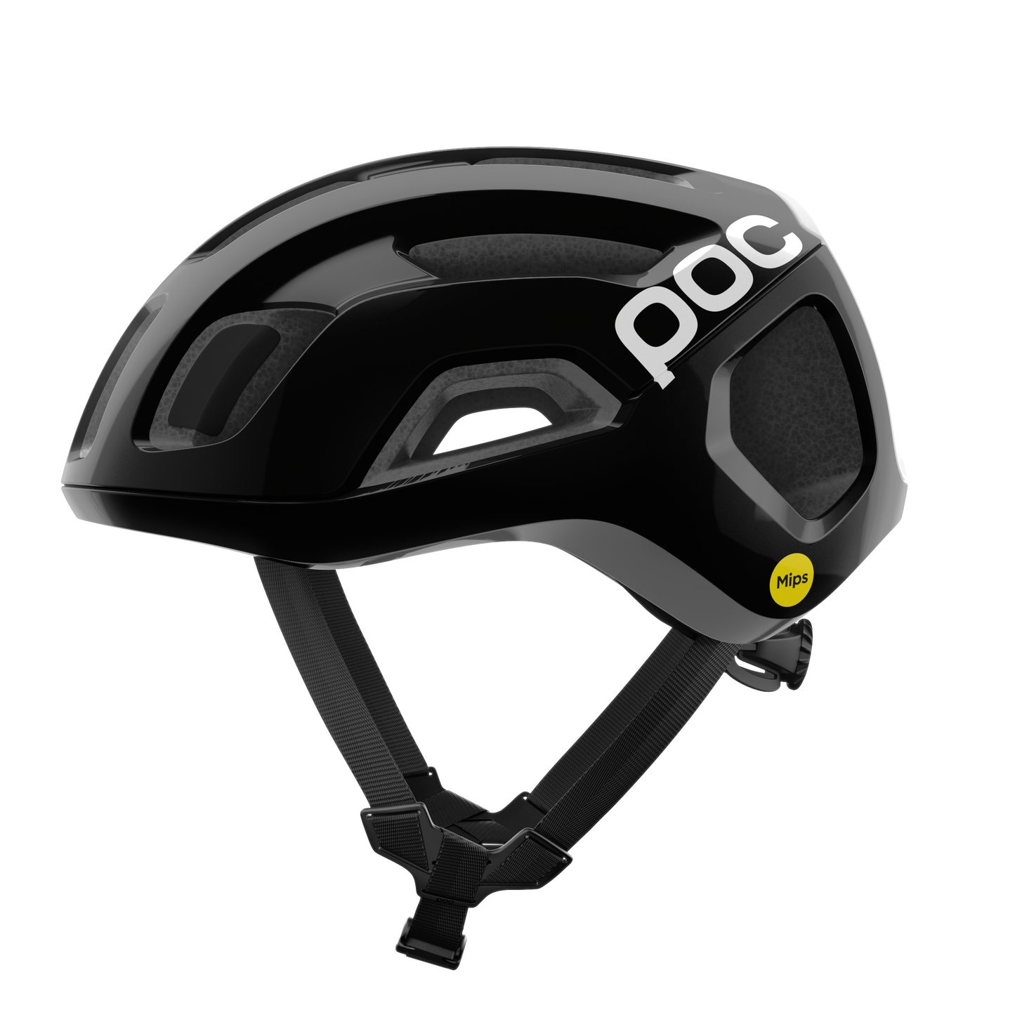 POC VENTRAL AIR MIPS Logo Casco da strada nero/bianco opaco
