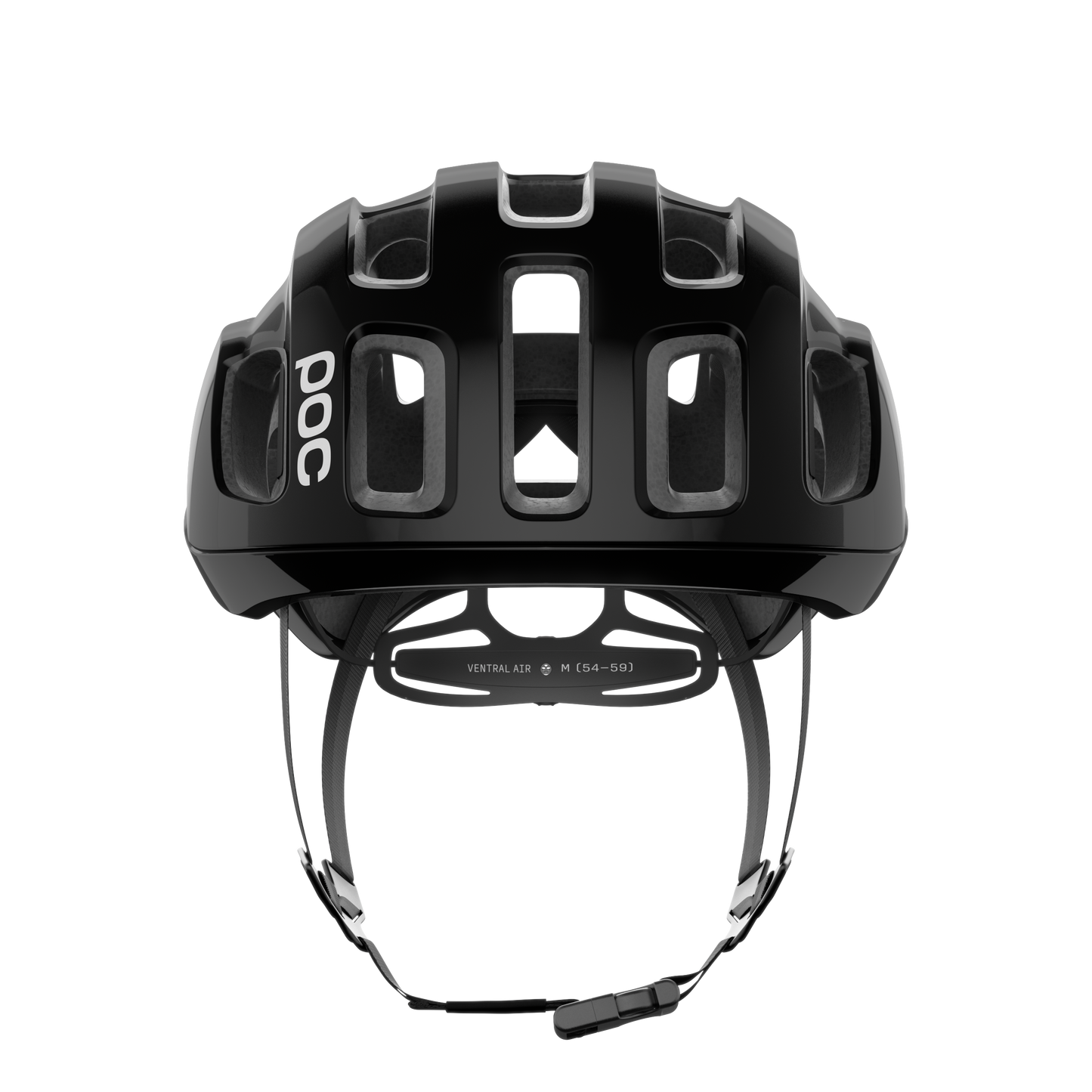 POC VENTRAL AIR MIPS Logo Casco da strada nero/bianco opaco