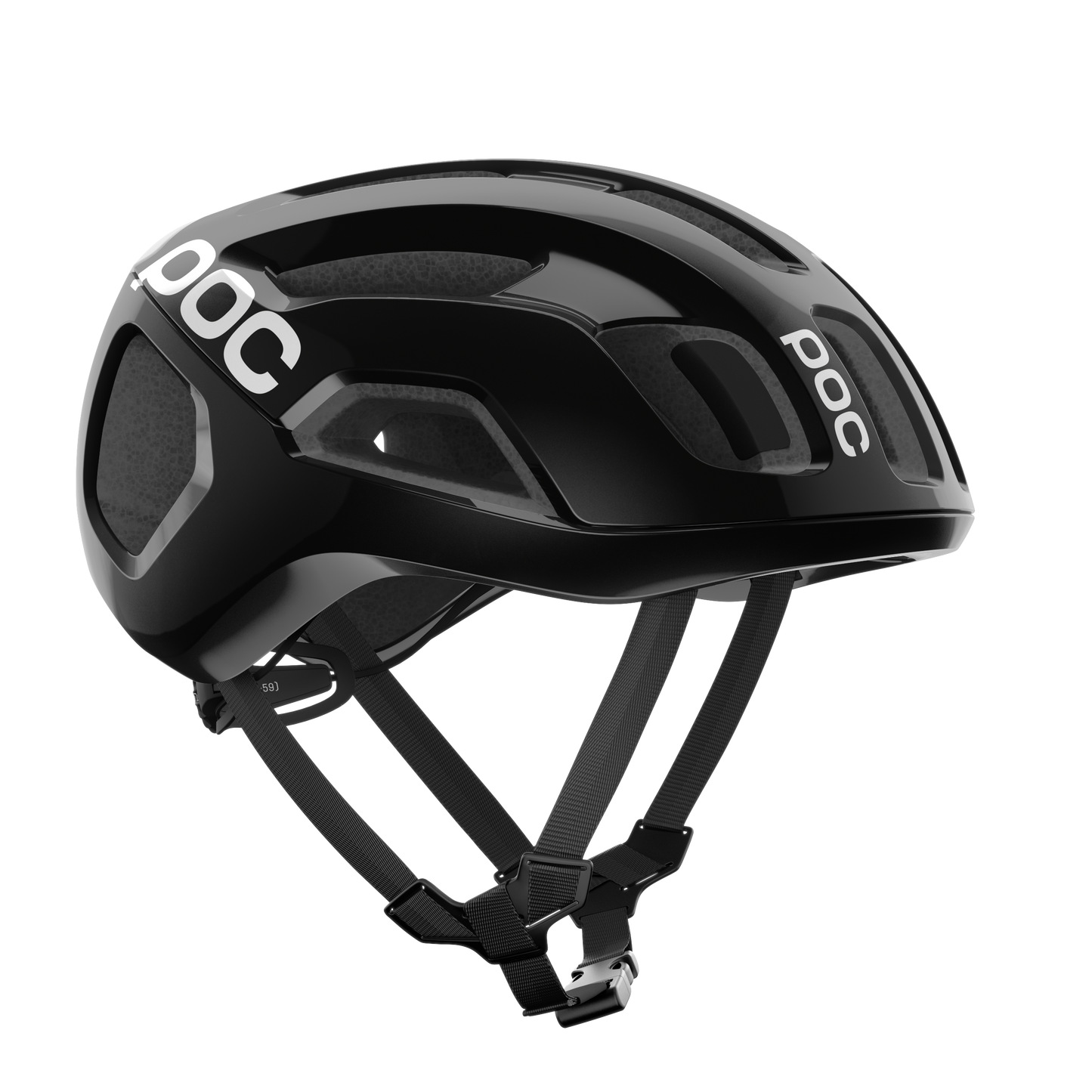 POC VENTRAL AIR MIPS Logo Casco da strada nero/bianco opaco