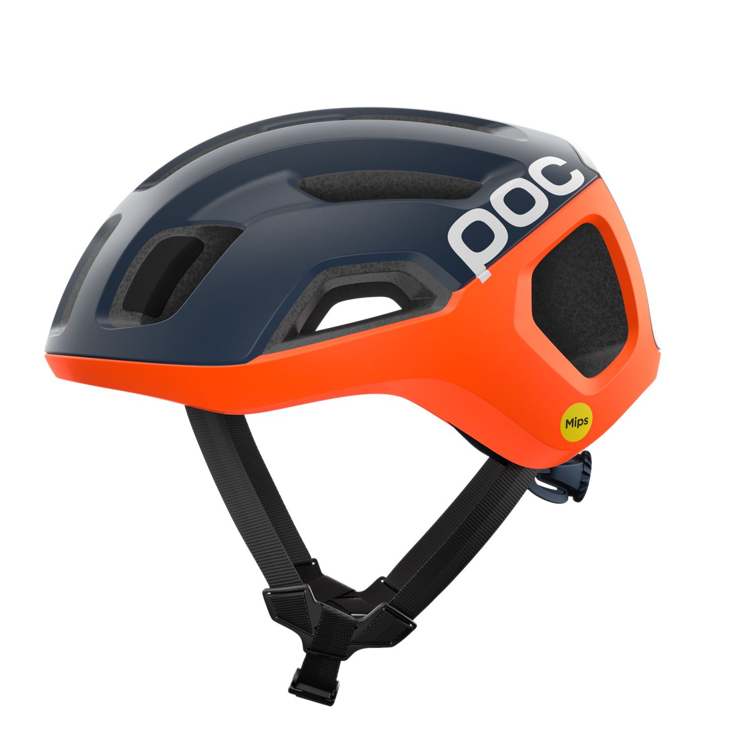 POC VENTRAL AIR MIPS Casco da strada Navy/Arancione/Bianco opaco