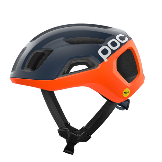 POC VENTRAL AIR MIPS Casco da strada Navy/Arancione/Bianco opaco