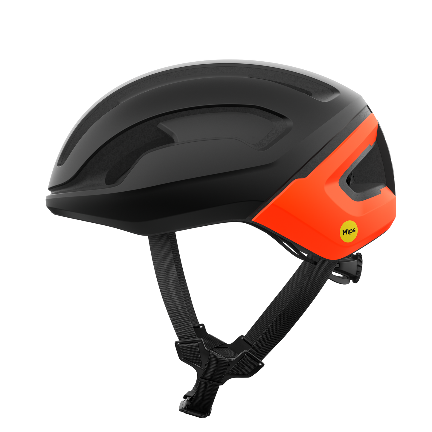 POC OMNE AIR MIPS Casco da strada Nero Opaco/Arancione Fluo